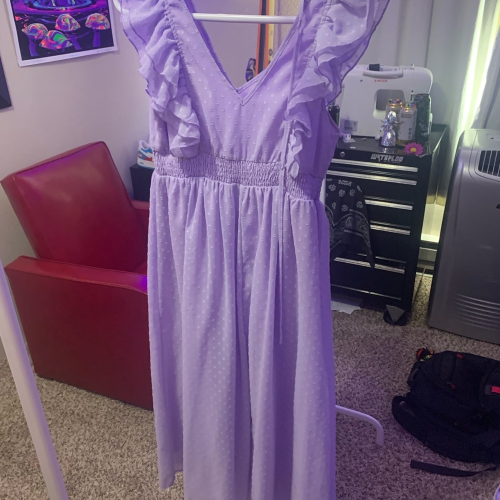 SHEIN Lilac Ruffle Dress